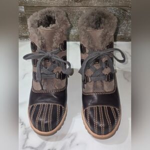 UGG Brown and Gray Ankle Boots